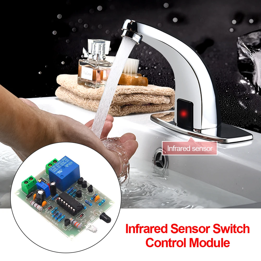 

Infrared Proximity Switch Board DIY Kit 0-40s Automatic Faucet Sensor Module