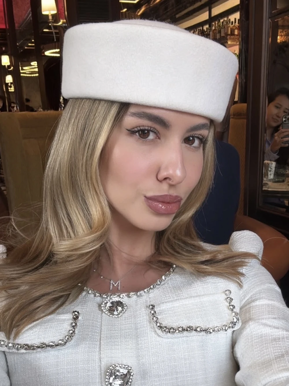 USPOP 100% الصوف قبعة مستديرة المرأة خمر أنيقة لا حافة ورأى قبة قبعة شتاء دافئ الحد الأدنى الرجعية نمط القبعات