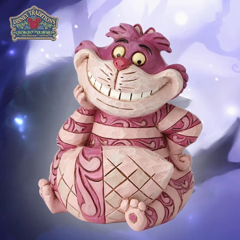 디즈니 오리지널 차고 키트 이상한 나라의 앨리스의 모험 청키셔 고양이 장식 애니메이션 액션 피규어 소년을위한 장난감