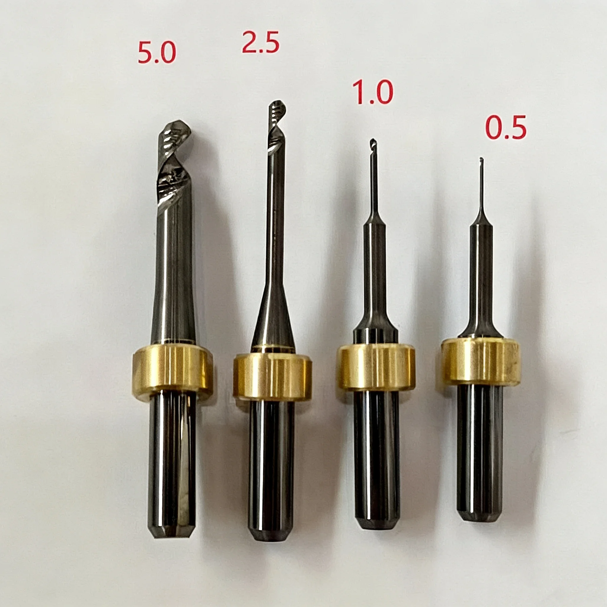 Dental Milling Burs for PMMA, Compatible with PM7 Machine, 0.5/1.0/2.5/5.0mm