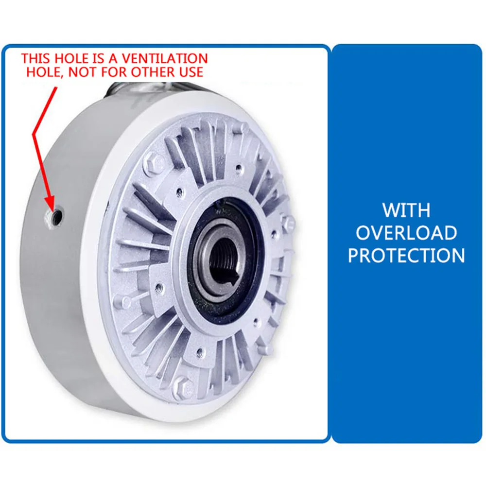 50Nm Hollow Shaft Magnetic Powder Clutch Winding Brake for Tension Control Bagging Printing Packaging Dyeing Machine