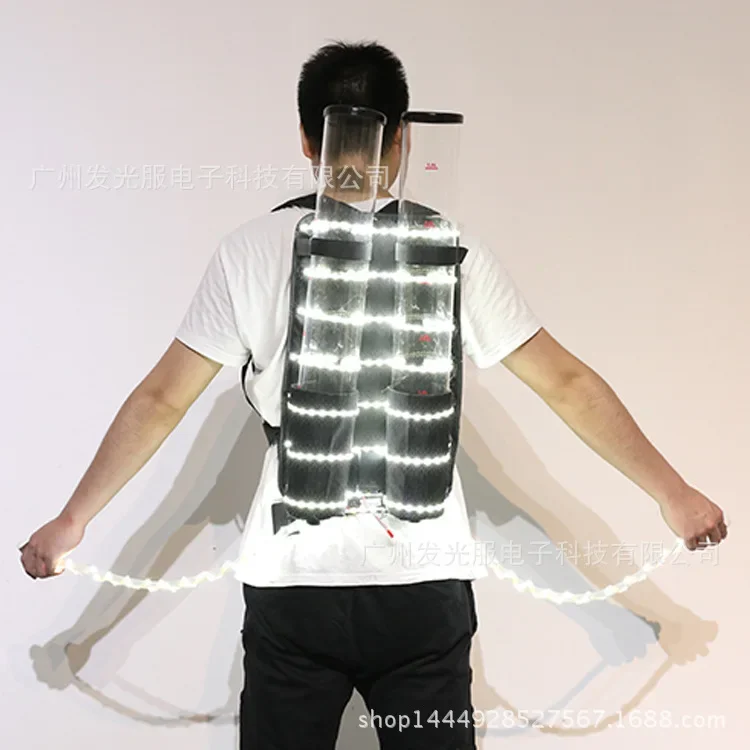 LED Luminous Cocktail Beer Barrel Back Barrel Bar KTV Backpack Luminous Clothing Champagne Barrel