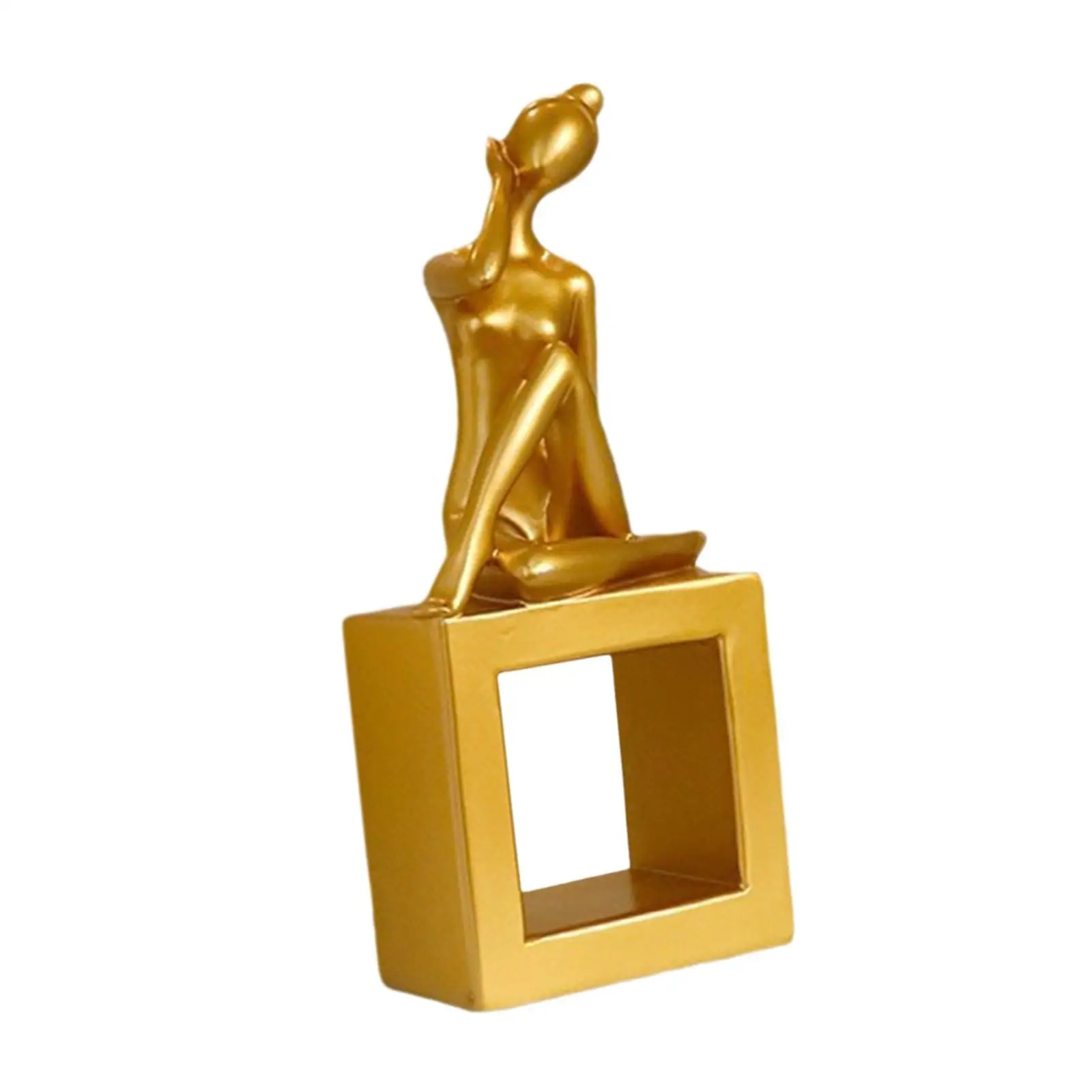 Girl Statue Abstract Art Sculpture Creative Character Hogar Decoration Modern