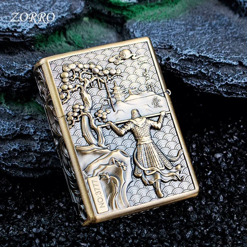 Zoro Saint Armor Thickened  Lighter 3D Stereoscopic Double Sided Relief Retro Personalized Windproof Lighters  for Men - Image 5