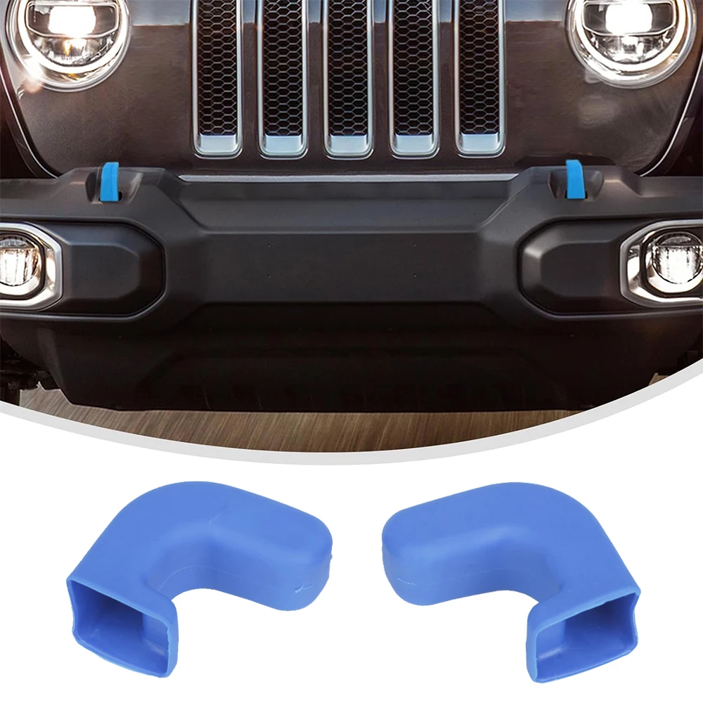 Upgraded Front Bumper Tow Hook Cover For Jeep Wrangler JK JL Gladiator JT 2007-2023 Big Size Silicone Hook Cushion Protector