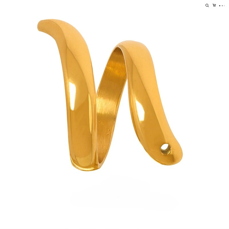 

ins air cold and open-mouth rings fashionable hot girls do not fade, snake-shaped surround trendy rings