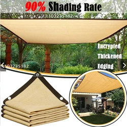 Red de sombreado beige para exteriores, protección UV, cobertizo anticongelante para plantas, sombrilla para exteriores, malla, protector solar de tela HDPE