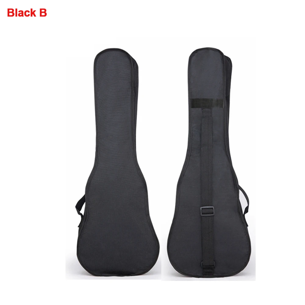 21 Inch Black Portable Ukulele Bag Soft Case 600D Oxford Fabric Monolayer Bag Single Shoulder Backpack Padded