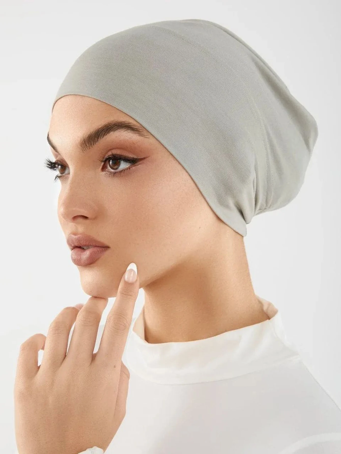 Soft Modal Inner Hijab Cap Muslim Stretch Turban Cap Islamic Underscarf Bonnet Hat Female Headband Tube Cap Turbante