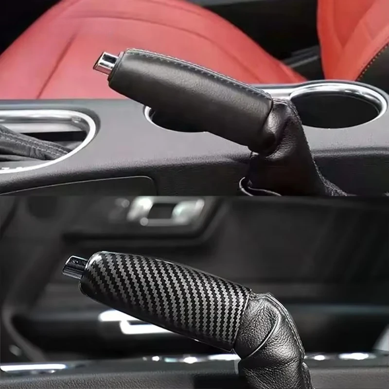 Hot Sell Carbon Fiber Car Hand Brake Replacement Accessories Handbrake Grip