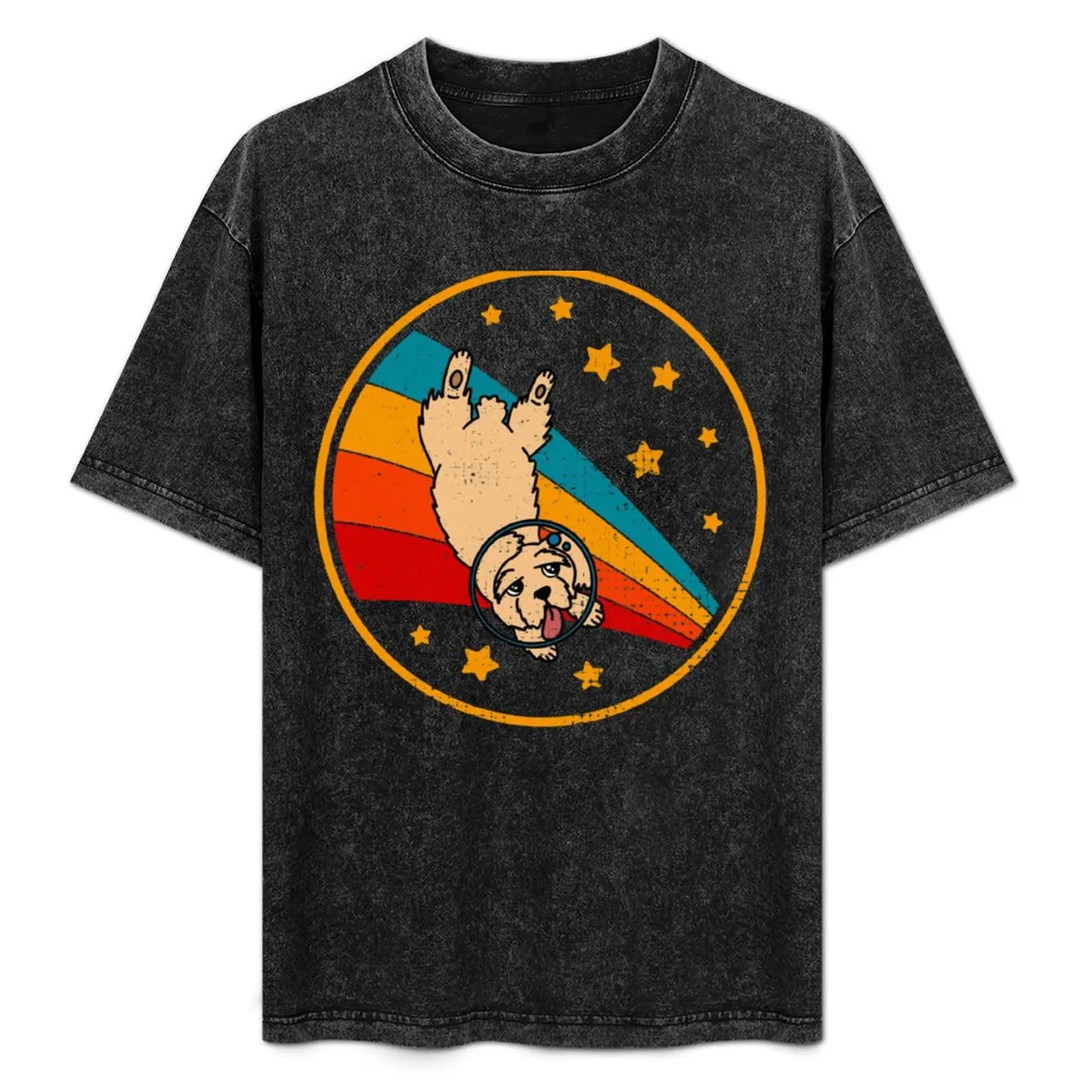 Cute Vintage Clumber Spaniel Owner Retro Dog In Space T-Shirt Sports Casual Short Sleeve Cotton Tee