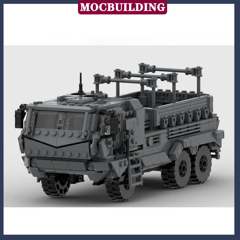 MOC Military Truck Transport Vehicle Model Building Block Assembly Cannon Boy Toy Birthday Gift