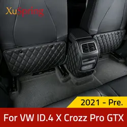 Qty(3) For VW Volkswagen ID.4 ID4 X CROZZ 2021 2022 2023 Car Rear Seat Anti-kick Mat Pad Cover Case Cushion Sticker Car-styling