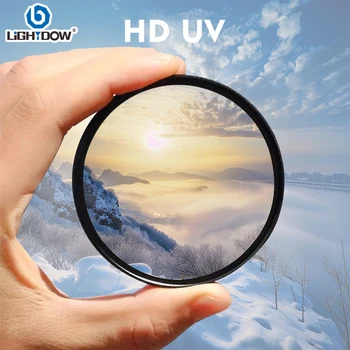 Lightdow HD filtre d'objectif UV protégeant l'objectif d'appareil photo taille 49mm-82mm pour canon Nikon Sony Pentax filtre d'objectif d'appareil photo