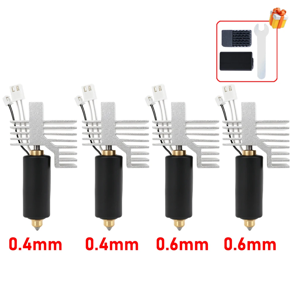Upgrade Elegoo CC2 Hotend 0,2/0,4/0,6/0,8mm Montiertes Extruder-Hotend-Kit für Elegoo Centauri Carbon 2 Hot End / Centauri Nozzle
