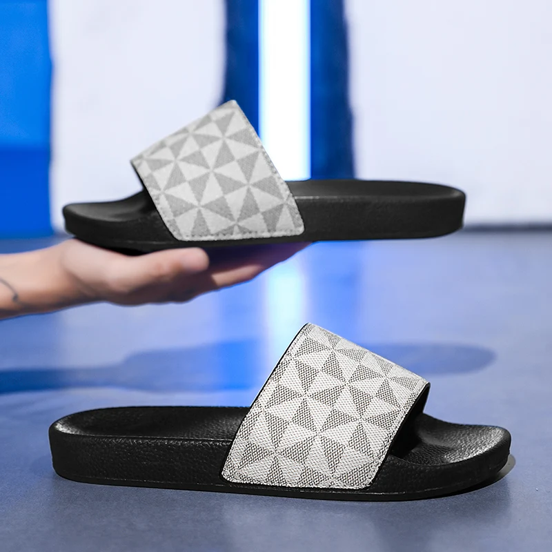

Summer Men's Slides Man Shoe Non-slip Casual Slippers Indoor Outdoor EVA Sandalias Beach Garden Sandals Size 39-47