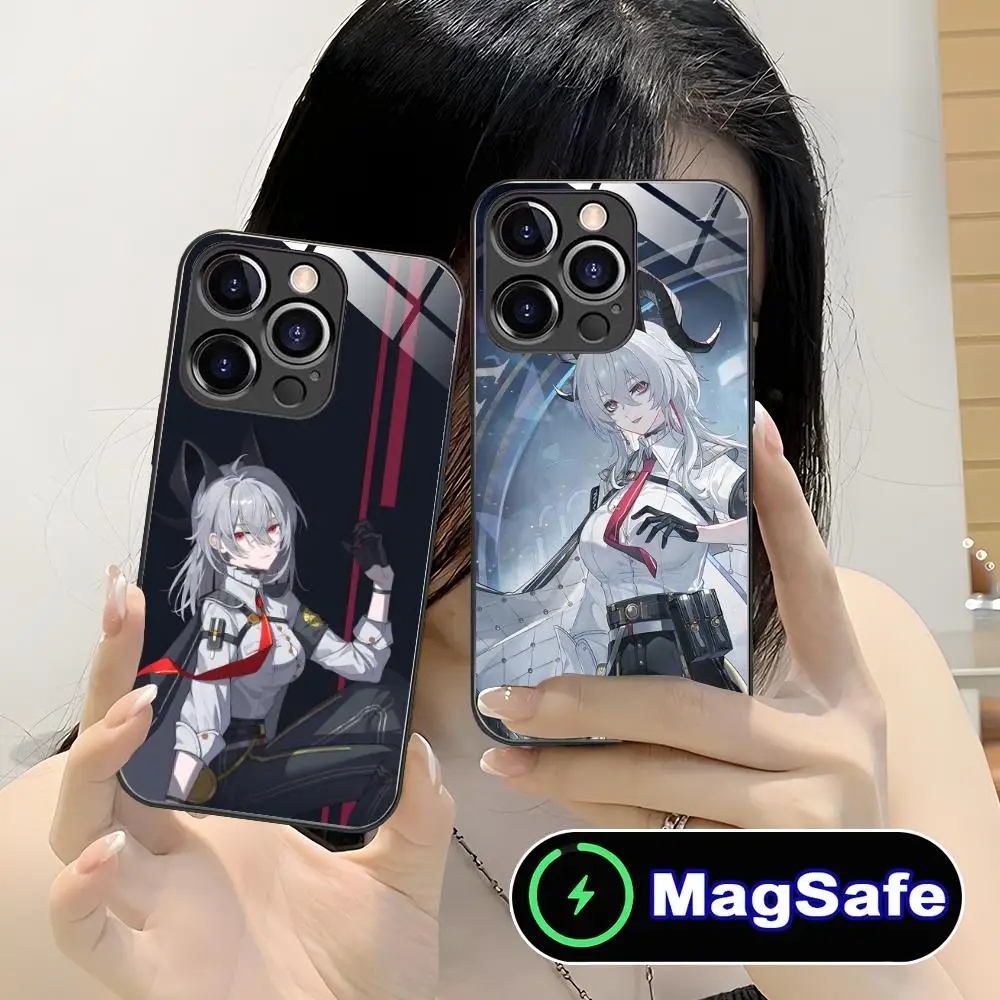 

Wuthering Waves Zani Phone Case for iPhone 16 15 14 13 12 11 Pro Max Plus Mini MagSafe Glass Colour Protective Cellphones Luxury