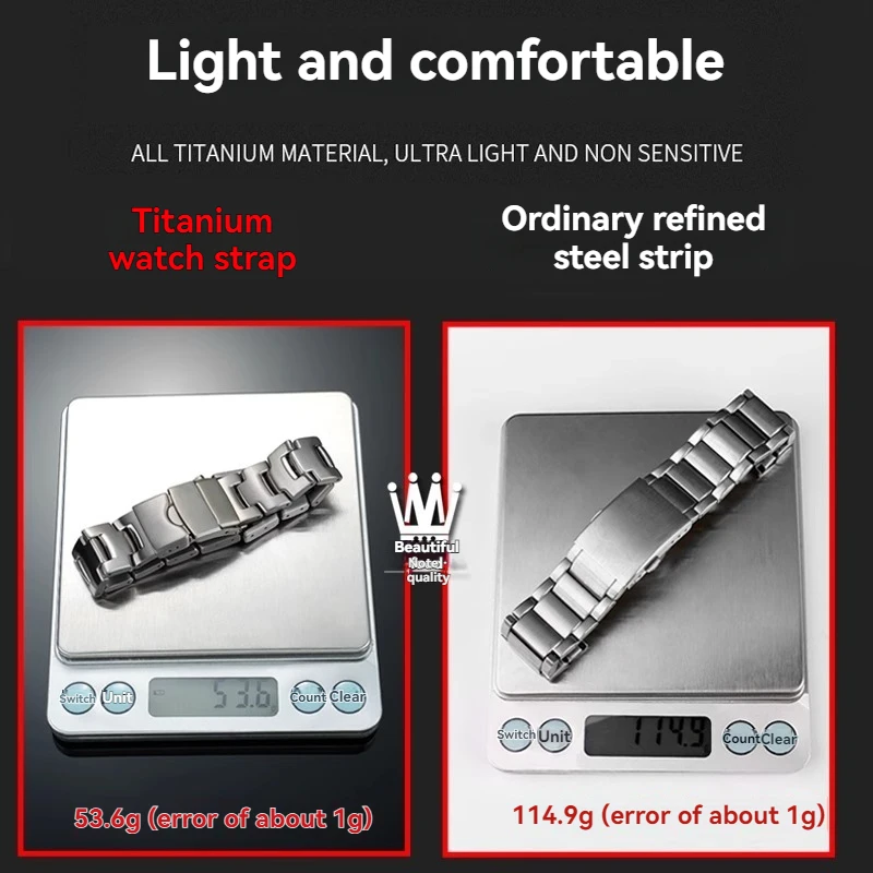 Für Casio PROTREK Uhr 3246 PRG-240/PRG-130Y/T 3135 PRW-1500 modifiziertes Titanlegierungs-Uhrenarmband Herren-Titanarmband