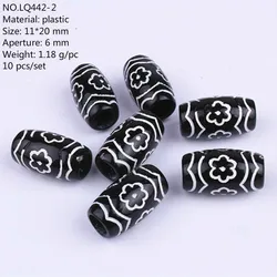 10pcs Retro Golden/Silver/Black Hair Braid Dread Dreadlock Plastic Beads Rings Tube Braiding Hair Accessories