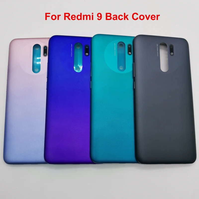 

For Xiaomi Redmi 9 Back Battery Cover Rear Door Housing Cover Case Replacement for Redmi 9 Redmi9 Phone Case + Adhesive Sticker