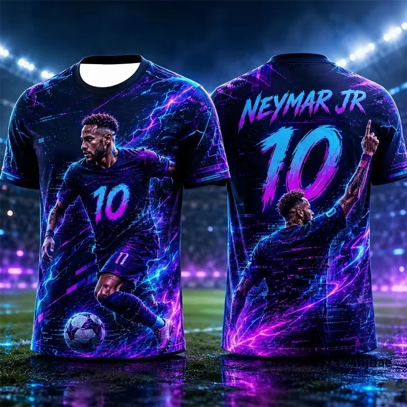 France Commemorative Edition Jersey T-Shirt Special Edition Sports Casual Sports T-shirt Suitable for Both Adults and Children