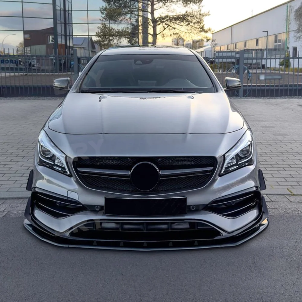 

Car Front Bumper Lip Spoiler Chin Body Kits for Mercedes Benz CLA Class C117 CLA200 260 CLA45 AMG 2016 2017 2018 2019