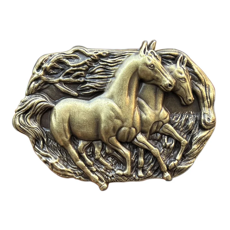 Mustang belt buckle Western style