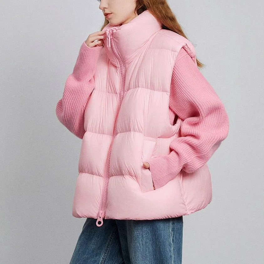 

Vest Women's 2025 New Autumn and Winter Versatile Outer Wear Light and Loose Stand-up Collar Warm Cotton Clothes