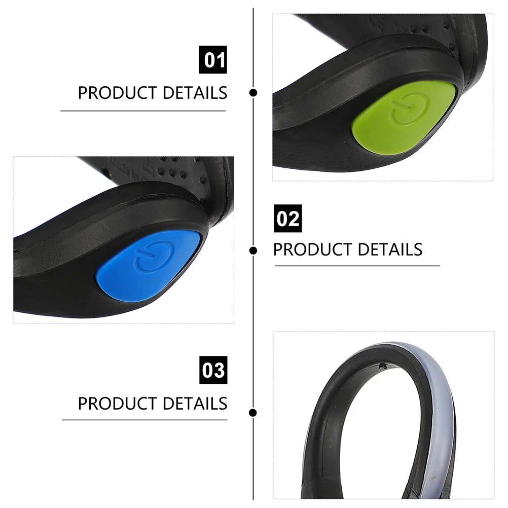 

2 Pcs Luminous Shoe Clip Lights for Jogging LED Safety Night Running Runners Abs on