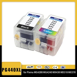 Vilaxh Smart Cartridge Refill Kit PG 440 PG440XL CL 441 for Canon PG440 CL441for Printer 4280 MX438 518 378 MX438