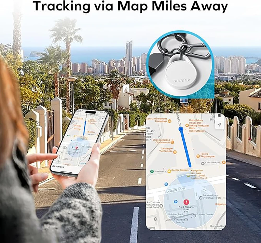 MOMAX AirTag Location Tracker Anti-loss device for global precise location tracking Compatible