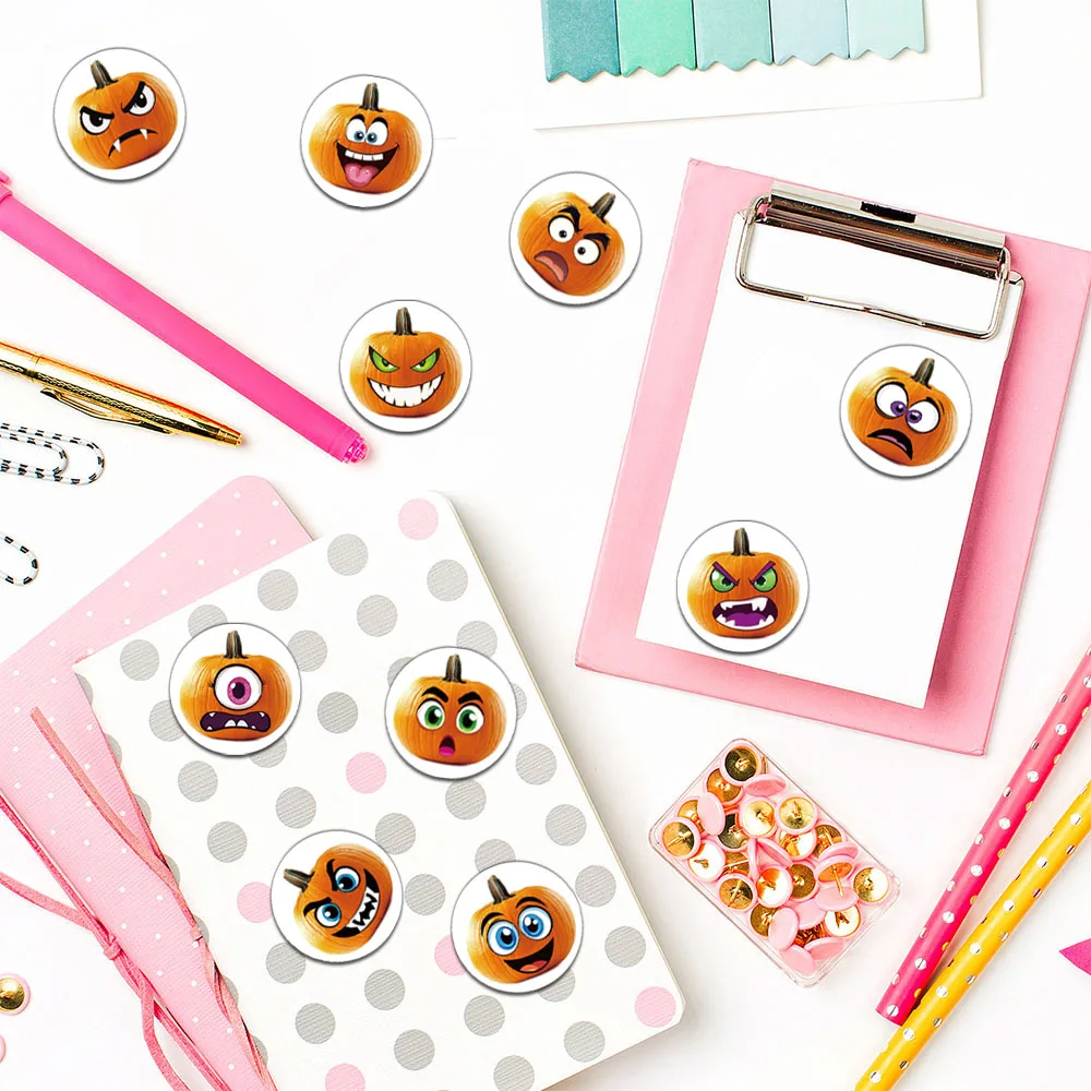 500PCS Kreative Halloween Kürbis Rolle Aufkleber Helm Dekoration DIY Wasser Tasse Telefon Fall Personalisierte Aufkleber