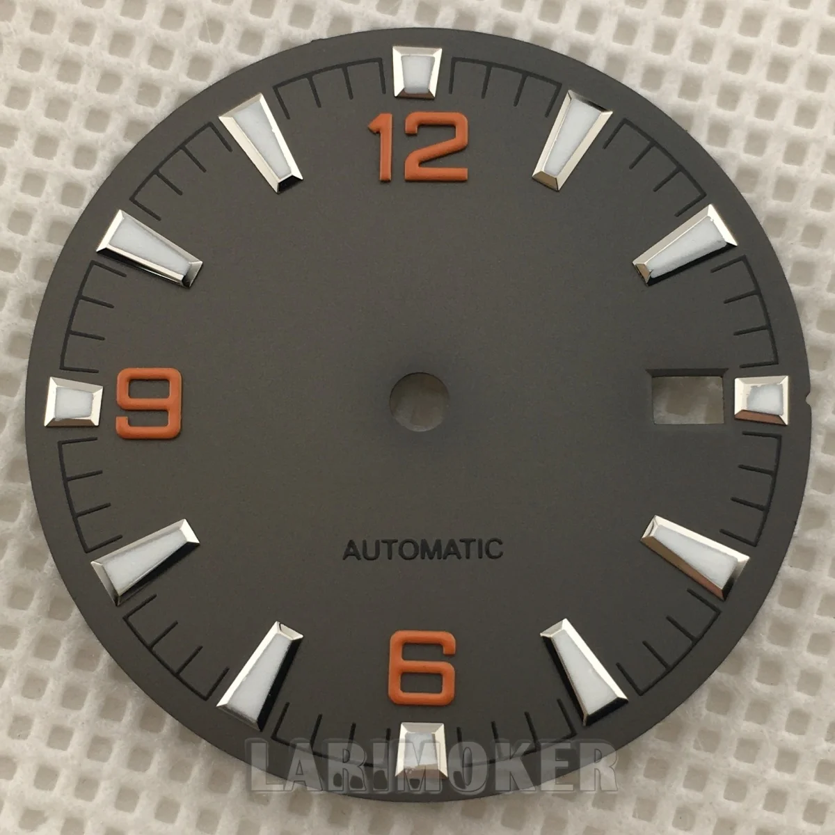 31mm Black Bblue And Silver Dial Green Luminous Gradient Blue 3 o 'Clock Window, Is Suitable For NH35 Movement Watch Accessories