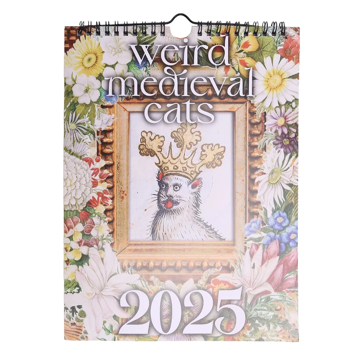 2025 Medieval Cats Calendar Weird Cats Calendar Funny Wall Calendar New Year Gifts for Home Decoration