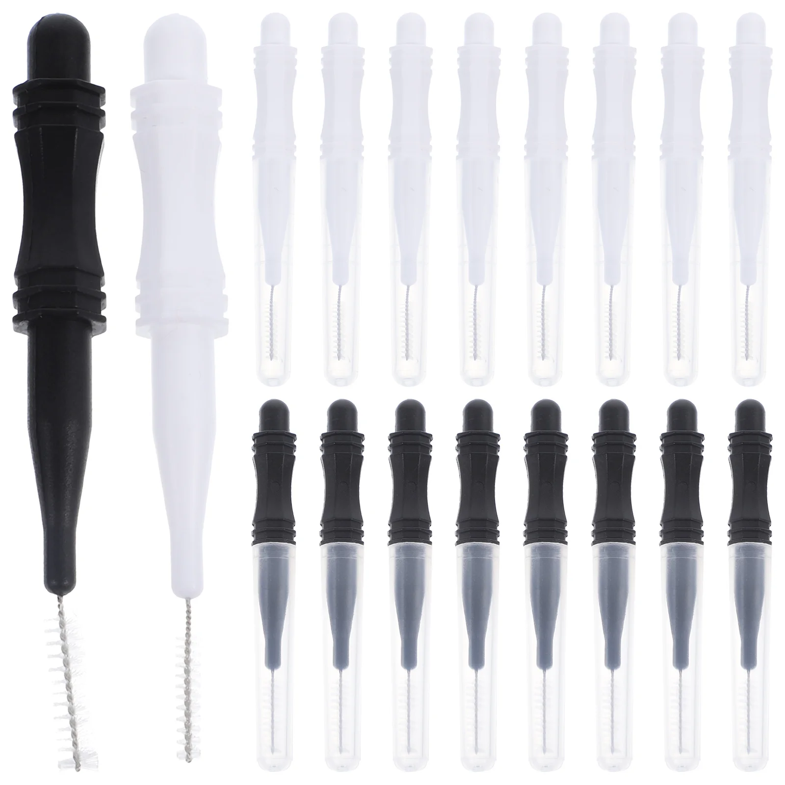 60 pcs Eyebrow With Caps Lamination Portable Eyebrow For Makeup Styling Brow Brush Brow Brush Tool With Caps Tool