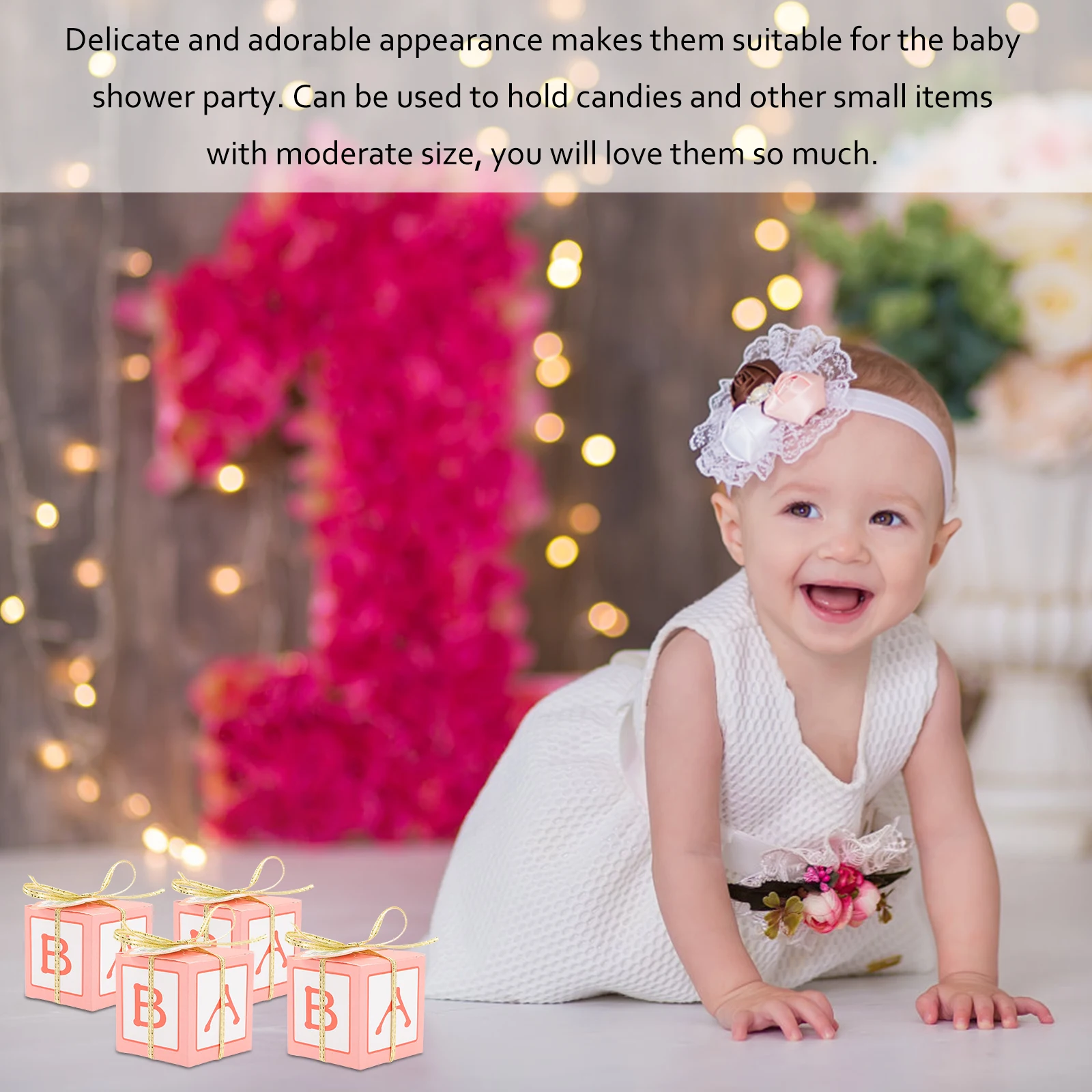 

25Sets Baby Shower Party Favors Candy Boxes Portable Durable Adorable Gift Case Baby Shower Favor Boxes Party Favor Box