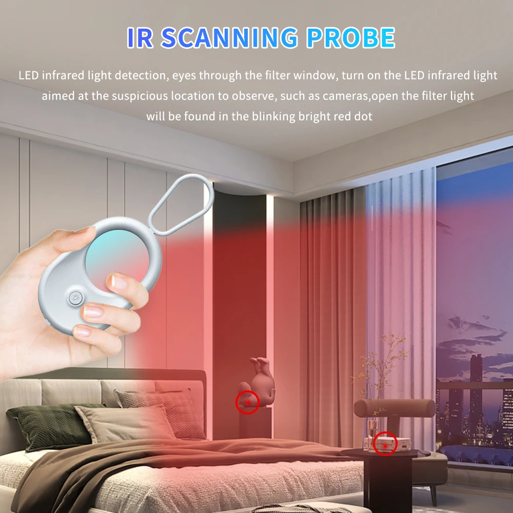 T02 Detector Hotel Camera Anti Peeping Infrared Scanning Detector Essential for Business Trips to Orevent Peeping