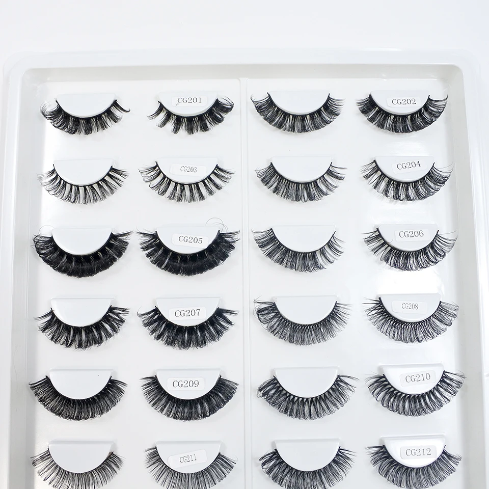 Natuurlijke Piekerig Wimpers Bulk Groothandel Wreedheid Gratis Faux Cils Korte Russische Strip Lashes Make Fake Wimpers
