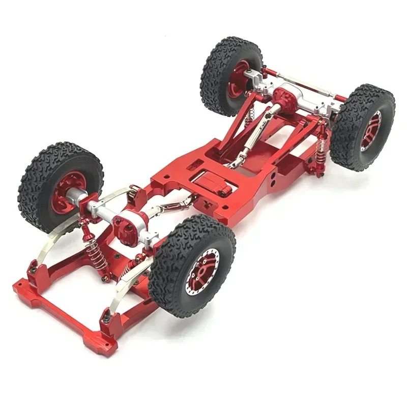 MN82 LC79 Metal Frame Chassis Kit with Axle Gearbox Tires Links Pull Rod Shock Absorber Mount Spring Fastenings RC Car Upgrades