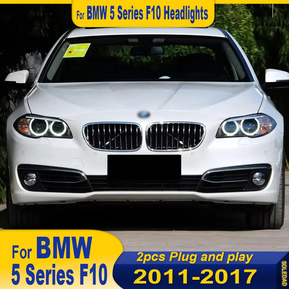 

LED Headlight For BMW 5 Series F18 F10 525i 530i 2010-2017 Car Assembly Modified LED Spoon Design DRL Projection Lens Front Lamp