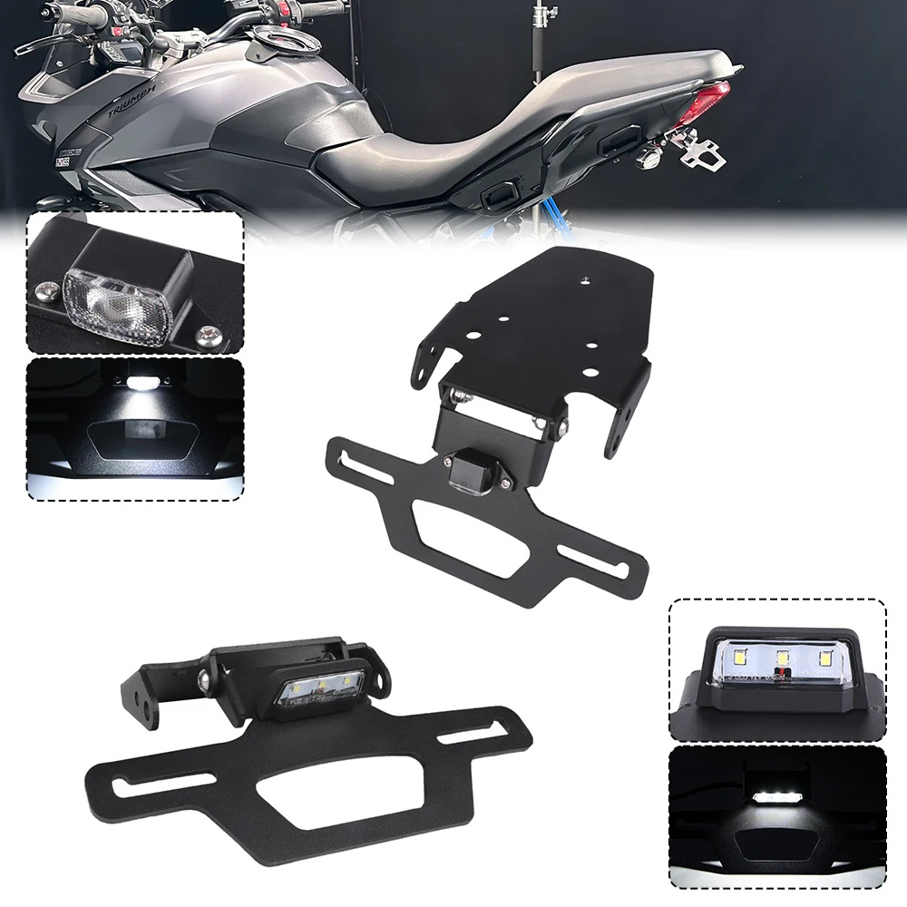 Foldable Adjustable Registration Frame Bracket For Tiger Sport 800 Tiger Sport 660 2022-2025 Tail Tidy License Plate Holder Kit - Image 3