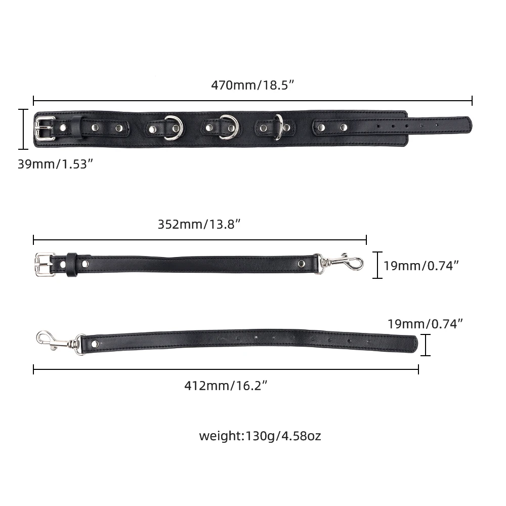 Bdsm Collar Sex Handcuffs Adult Toys Metal Anal Hook Restraint Bondage Kit SM Sex Products Adjustable Size Butt Plug Sex Toys view 3