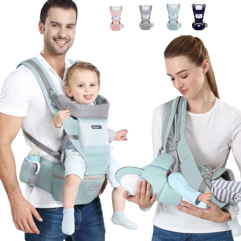 Ergonomic Baby Carrier with Waist Stool Sling Backpacks Kangaroo-Style Wrap for Newborns Baby for Comfort 0 To 36 Months