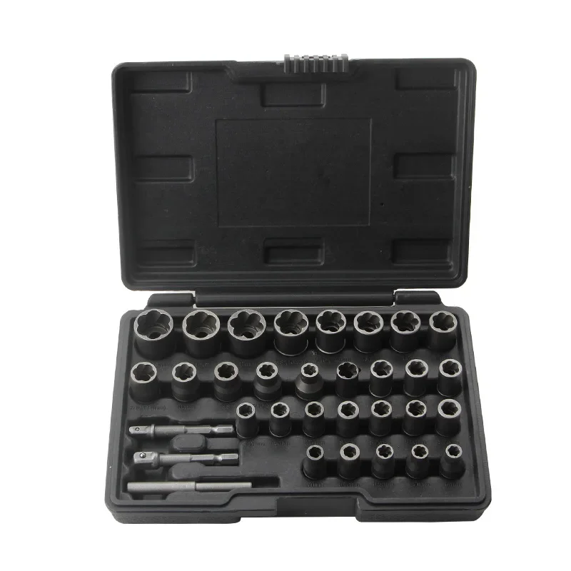 32PCS/set of Broken Nut and Broken Screw Extractor Tool Combination Set for Dismantling Broken Screws and Incomplete Screws