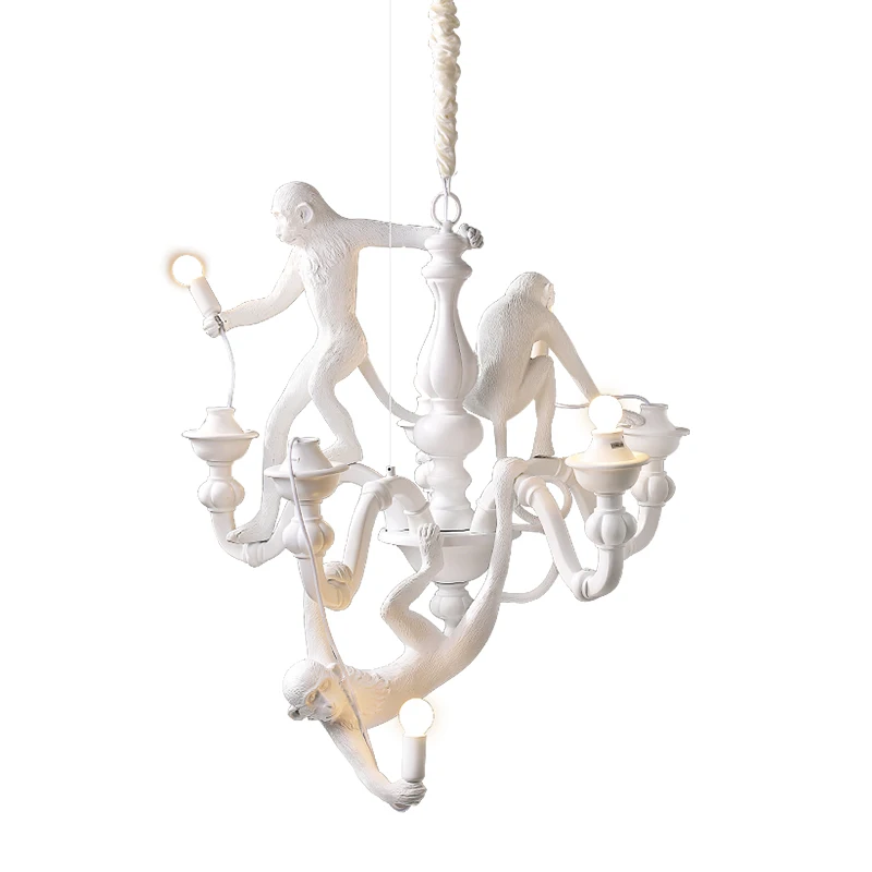 

Italian monkey lamp medieval creative art chandelier living room main lamp indoor