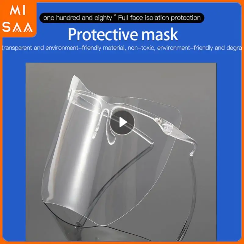 Transparent Full Face Shield Mask Head Protective Cover Eye Safety Glasses Kitchen Tools Screen Visors Dust WindProof Anti-Fog