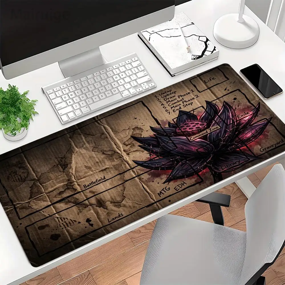 Retro Antique Paper Floral Large Size Playmat Mouse Pads For Laptop Office Desktop Keyboard pad Bedroom