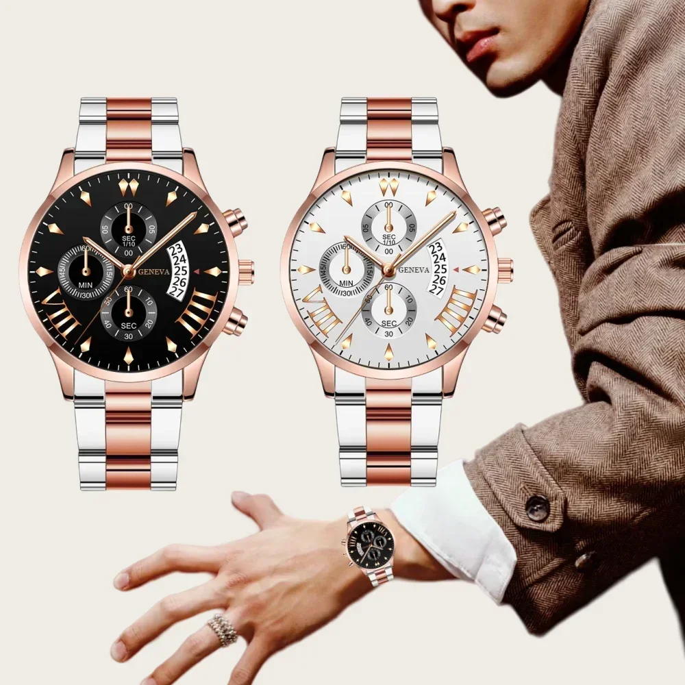 Fashion Business Men Watch Luxury Date Male\'s Gentlemanliness Wrist Quartz Watches for Date Week