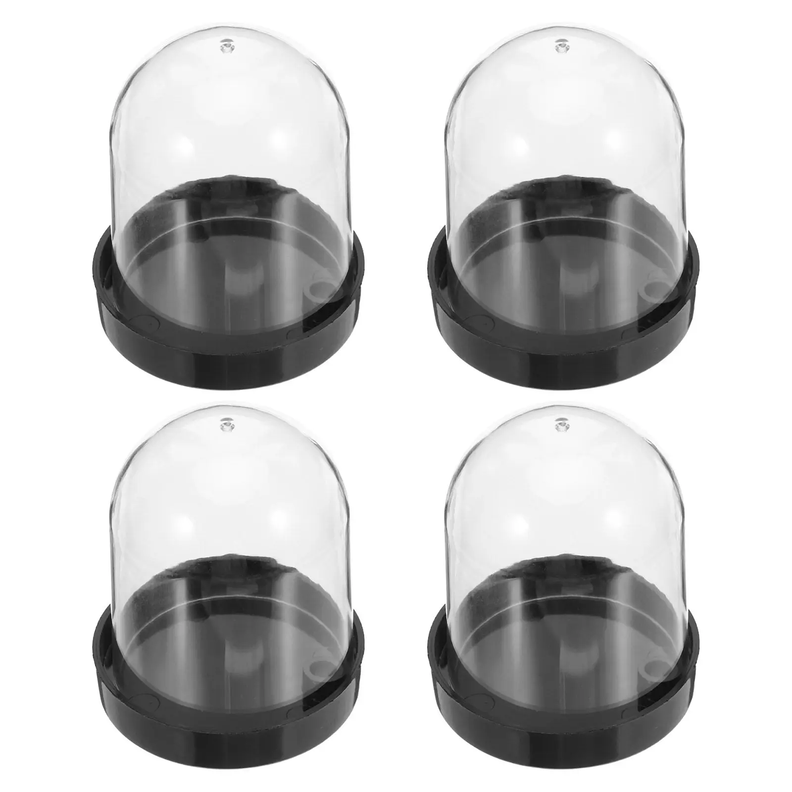 Clear Plastic Plant Dome Covers 4 Pack Mini Cloche Dustproof Tabletop Terrarium Display Decor