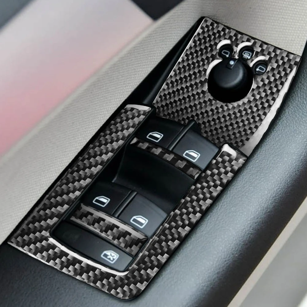 

For Audi A3 S3 06-13 Carbon Fiber Window Lift Switch Panel Trim Sticker Decals Interior Styling High Quality Upgrade Accessories